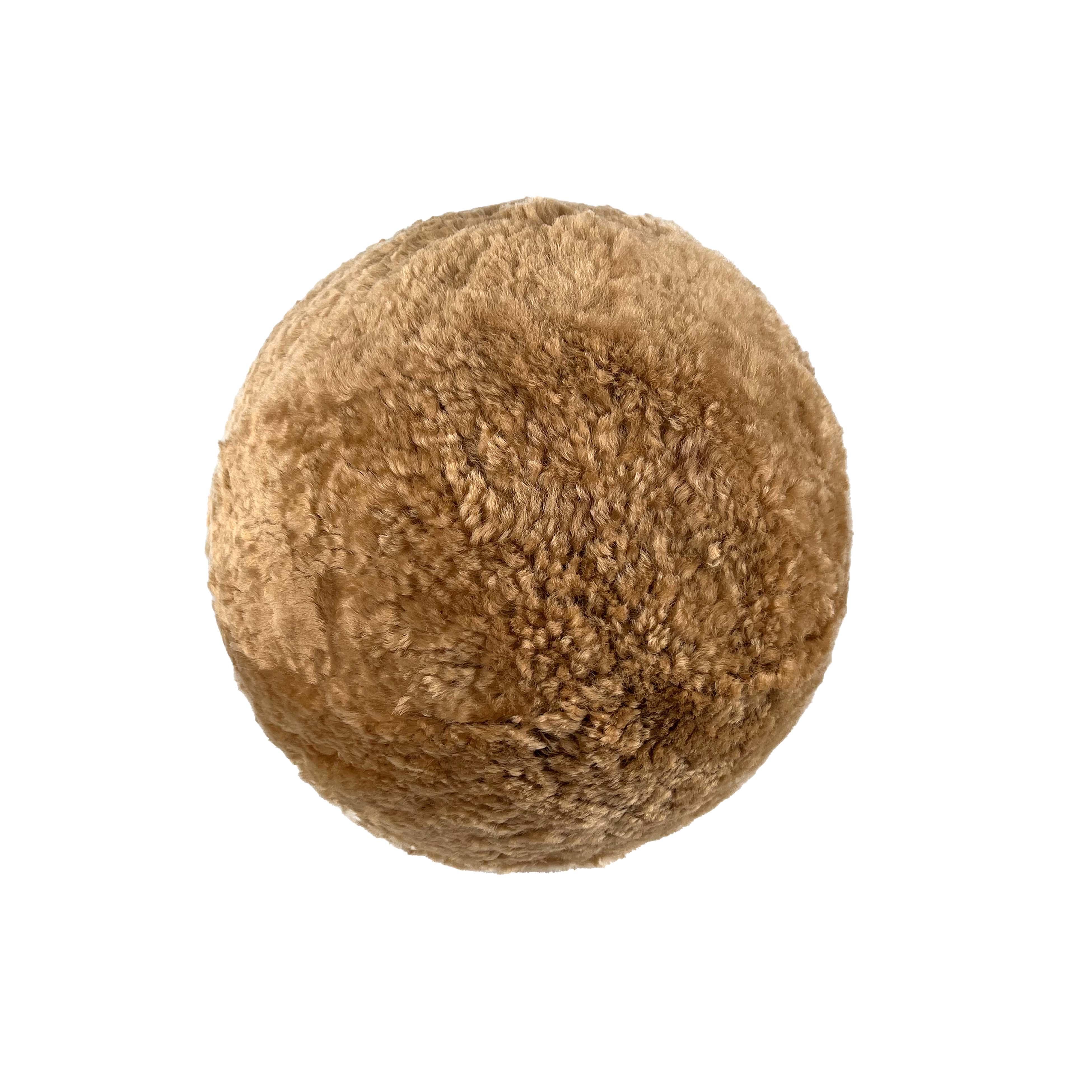 New Zealand Brown Genuine Sheepskin Ball Pillow (8"-12") – TOV Furniture