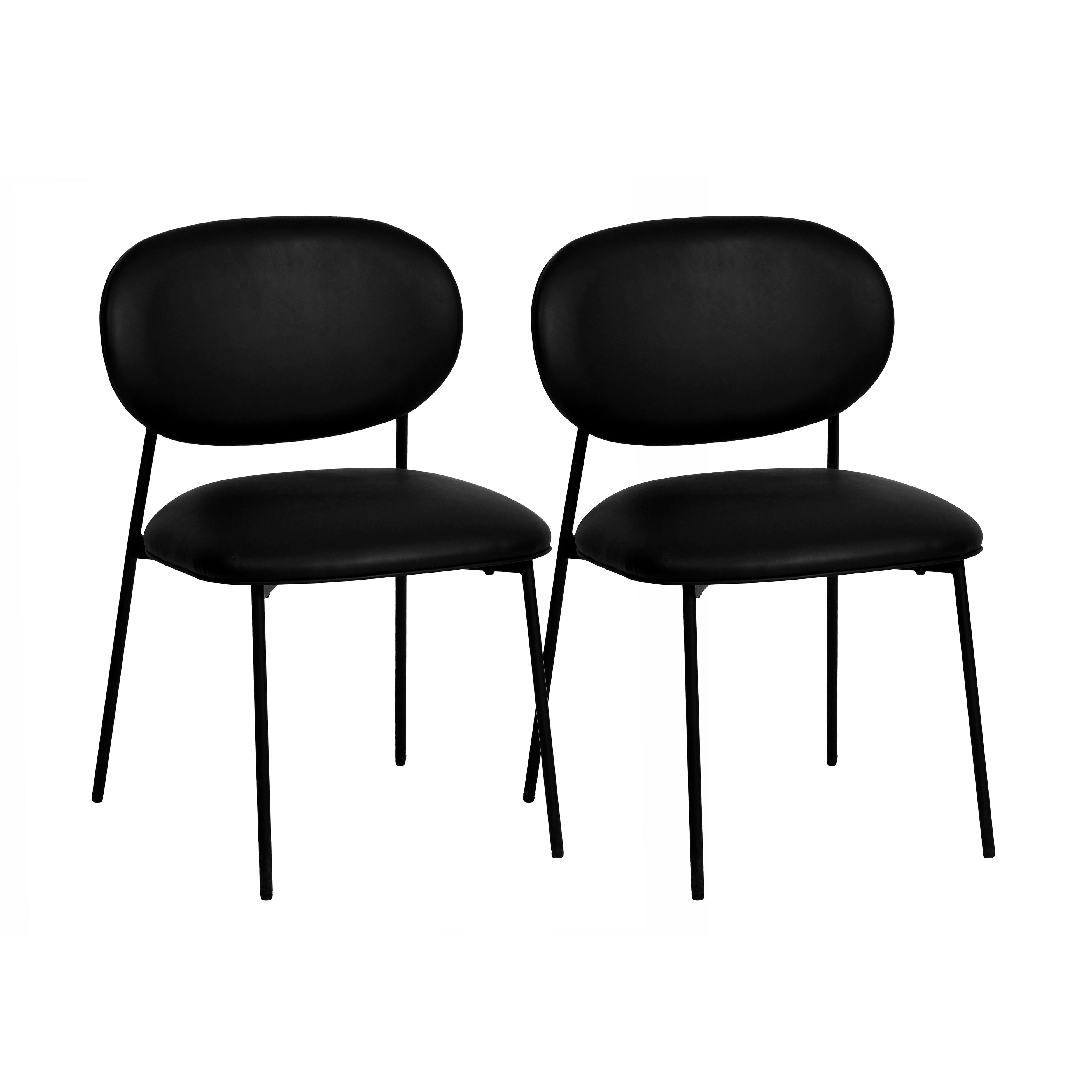 McKenzie Performance Vegan Leather Stackable Dining Chair - Set of 2 ...