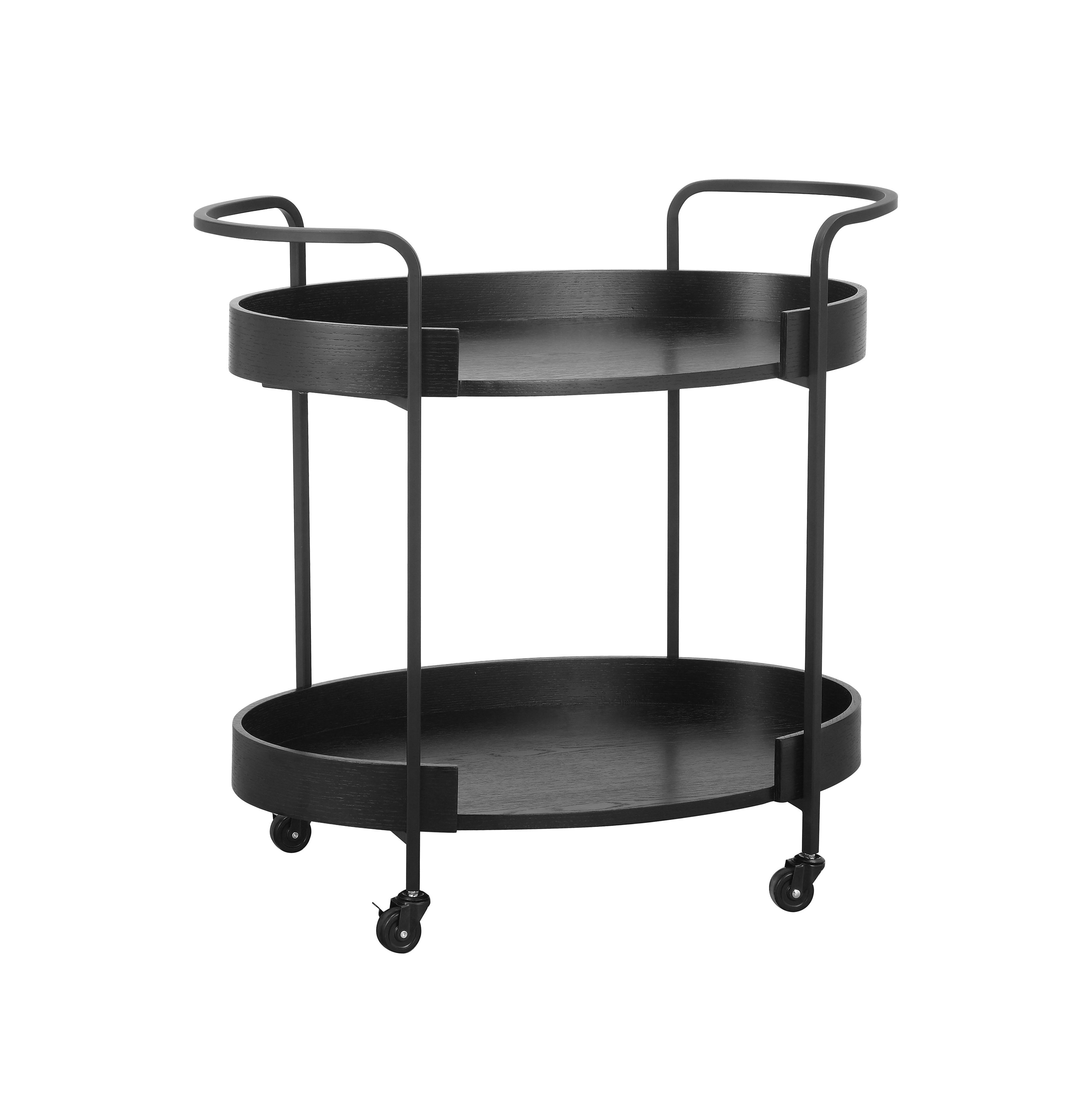 Cyril Black Bar Cart TOV Furniture
