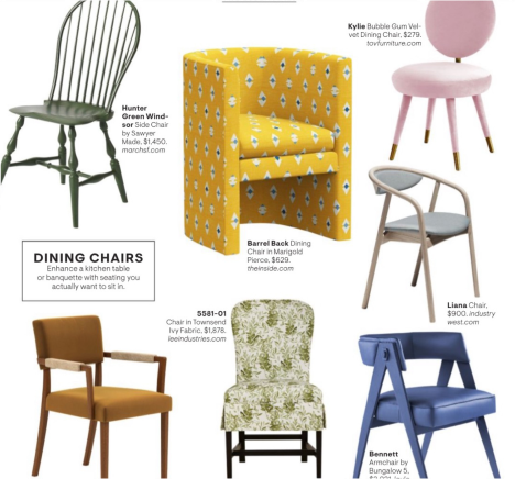 Spotlight on TOV's Kylie Chair in House Beautiful's ’The Essentials’