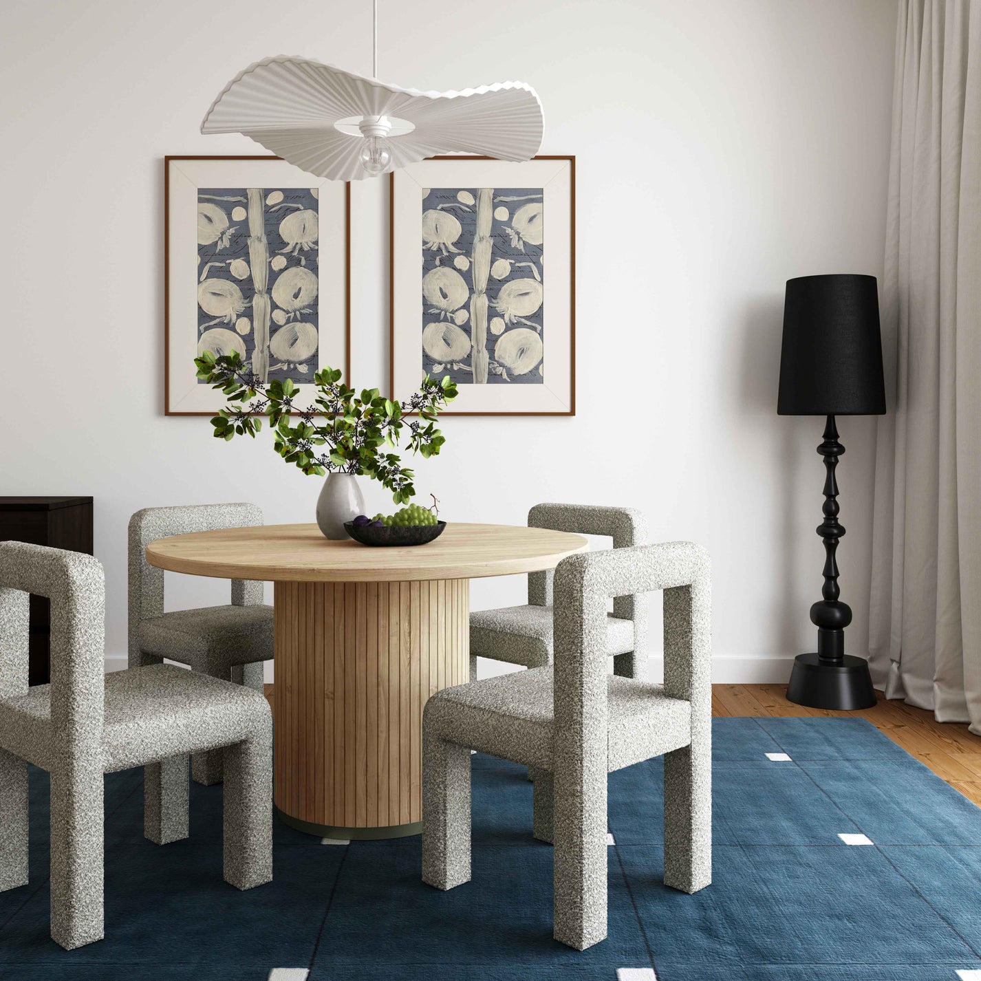 Chelsea Oak Wood 47" Round Dining Table – TOV Furniture