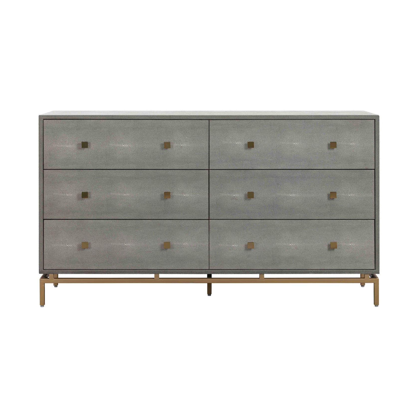 Pesce Shagreen 6 Drawer Dresser TOV Furniture