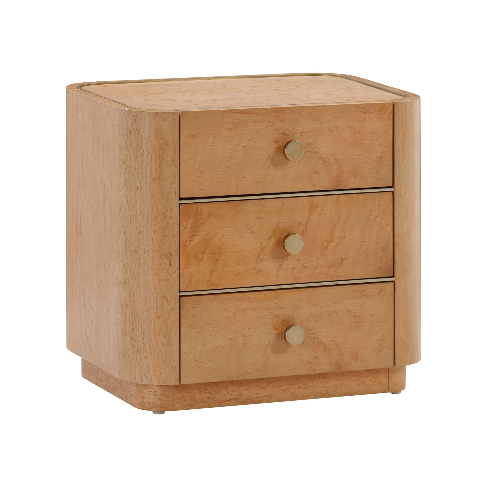 Abigail Natural Birdseye Maple Nightstand TOV Furniture