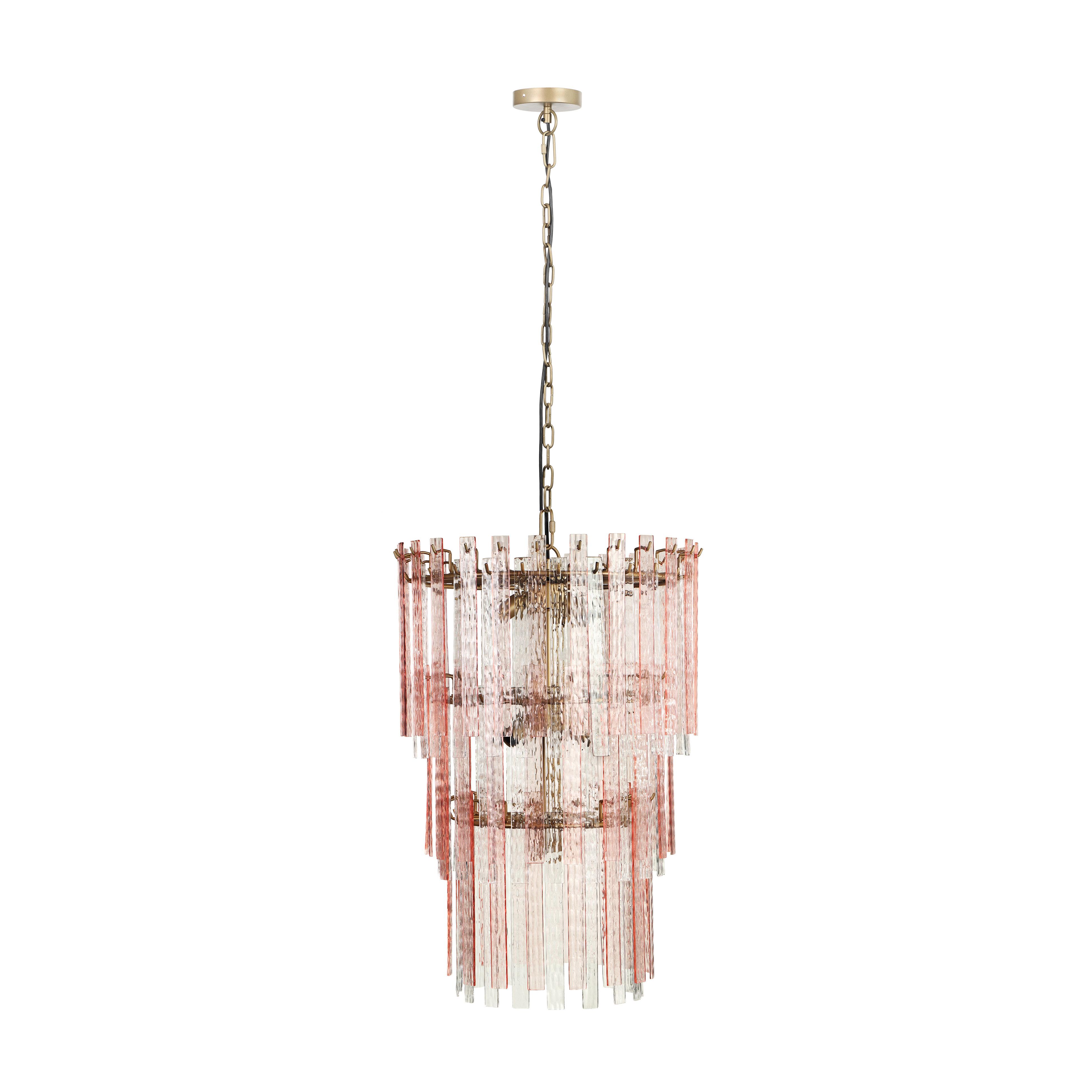 Hampshire Pink Acrylic 3-Tier Chandelier – TOV Furniture