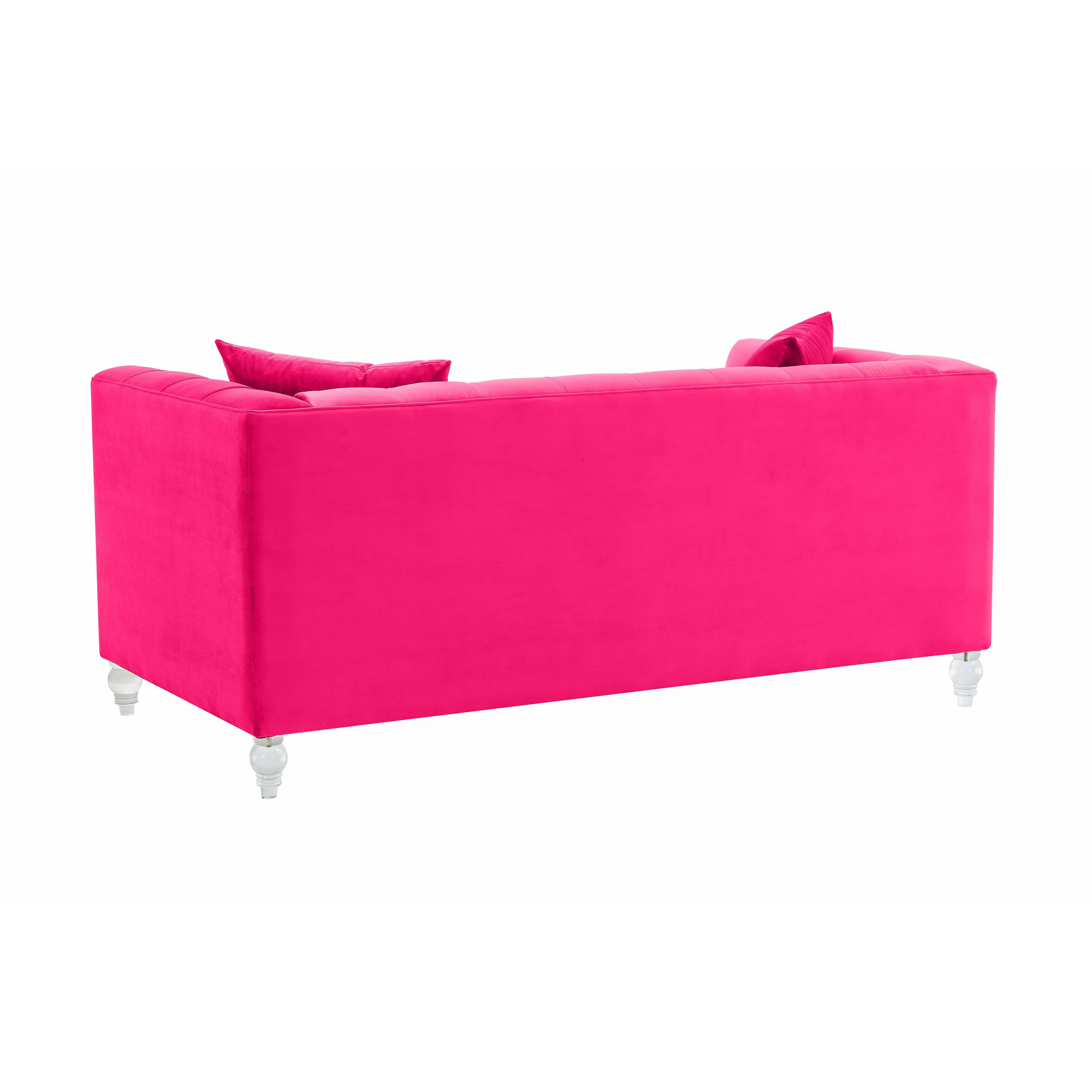 Bea Hot Pink Velvet Loveseat – TOV Furniture