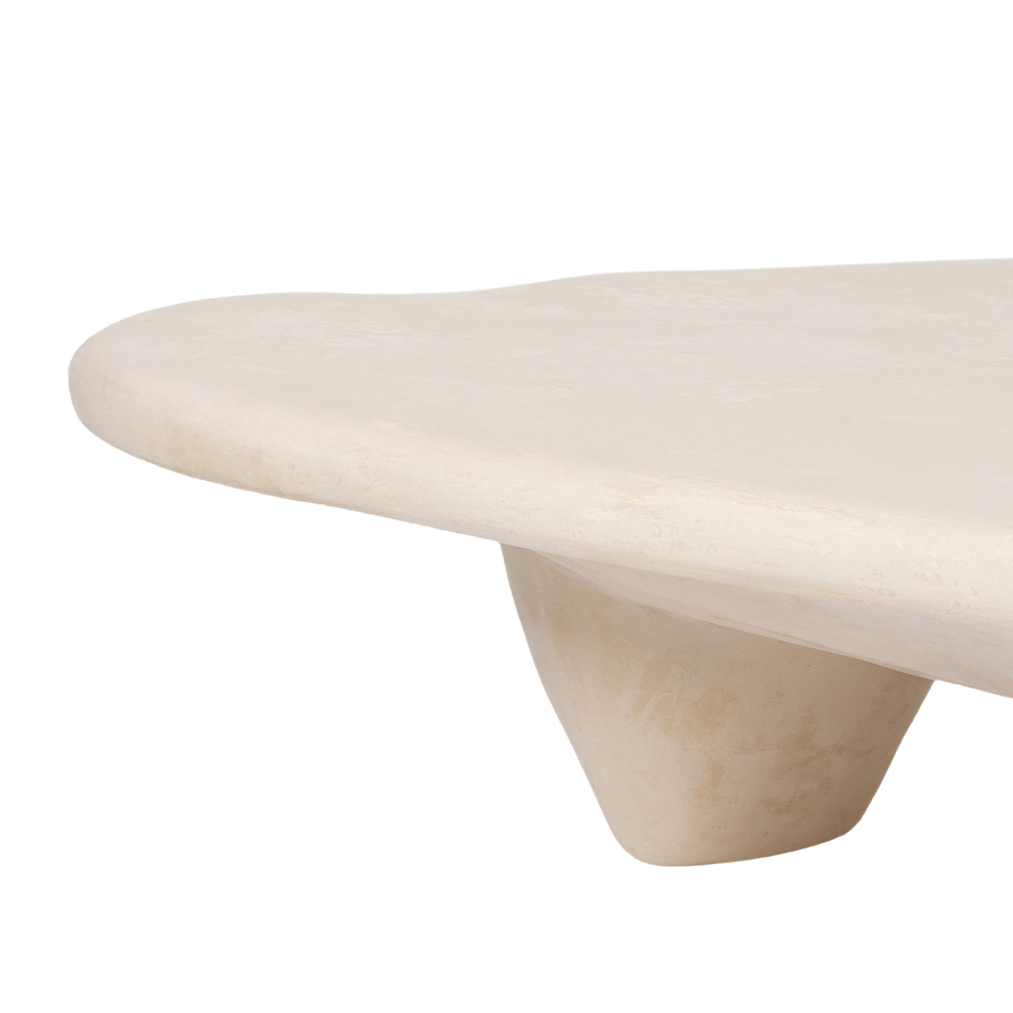 Athen Cream Faux Stone Coffee Table TOV Furniture